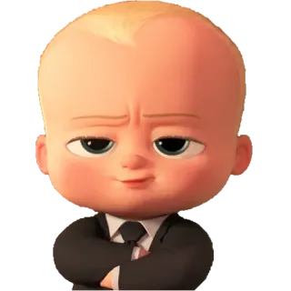 😚 Boss Baby The Boss Baby dessin animé, bébé, patron, costume, cravate, film, animation telegram sticker