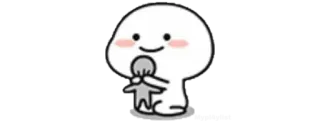 🍚 fofo, kawaii, desenho animado, bolha whatsapp sticker