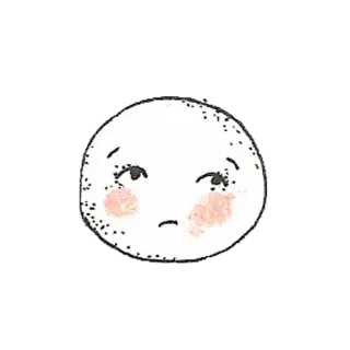 😒 милый, лицо, выражение, грустный, простой, рисунок, мультфильм telegram sticker