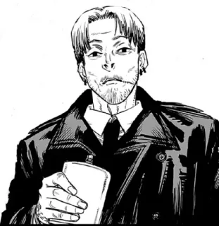 🌫 Kishibe Chainsaw Man kishibe, chainsaw man, alcool, anime, manga whatsapp sticker