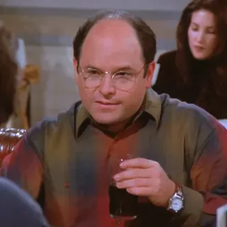 🤔 George Costanza Seinfeld Seinfeld, George Costanza, serie de TV, comedia, personaje, sitcom años 90 telegram sticker