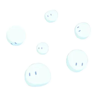 ❄ bola de nieve, invierno, lindo, kawaii, nieve telegram sticker