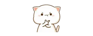 🤔 猫, 怒り, 中指, 失礼, 攻撃的, 不機嫌 telegram sticker