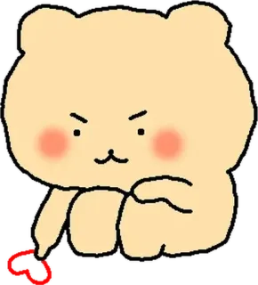 ❤️ orso, animale, cartone animato, arrabbiato, carino telegram sticker