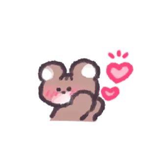 💕 bear, animal, cute, kawaii, heart, love telegram sticker
