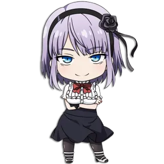 😏 Anime, Chibi, Charakter, Niedlich, Manga, Illustration telegram sticker