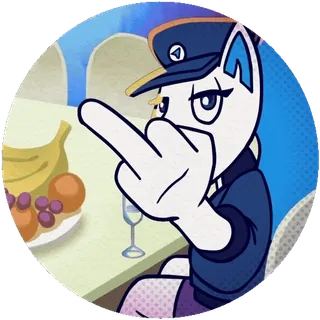🖕 dedo corazón, ofensivo, dibujos animados, pony, gesto telegram sticker
