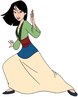 😠 Mulan disney, wanita, pejuang, putri, kartun telegram sticker