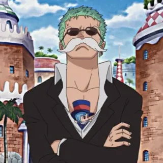 😎 Zoro One Piece Аниме, Персонаж, Ван Пис, Зоро, Костюм telegram sticker