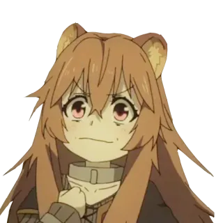 🙂 Raphtalia The Rising of the Shield Hero anime, Raphtalia, The Rising of the Shield Hero, cute, tanuki, isekai, fantasy telegram sticker