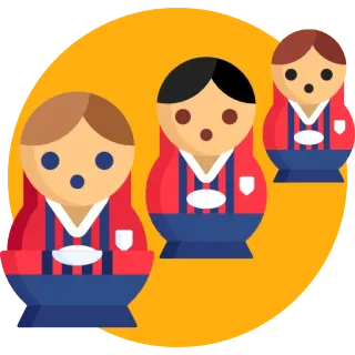 😉 Puppen, Matroschka, Russische Puppen, Figuren whatsapp sticker