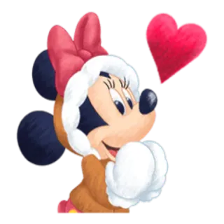 😍 Minnie Mouse мультфильм, дисней, минни маус, любовь, сердце telegram sticker