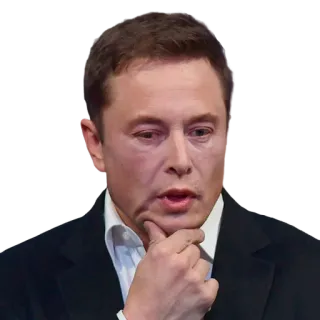 🤔 Elon Musk retrato, homem, tecnologia, empresário telegram sticker