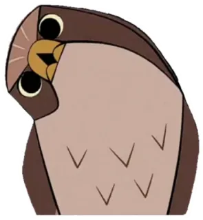 ❓ นก, นกฮูก, น่ารัก, สัตว์, ธรรมชาติ, การ์ตูน telegram sticker