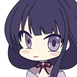 😕 Anime, Chica, Linda, Chibi, Personaje, Arte telegram sticker