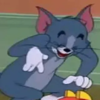 😵 Tom Cat Tom and Jerry cartoon, kat, glimlachend, grappig, geanimeerd whatsapp sticker