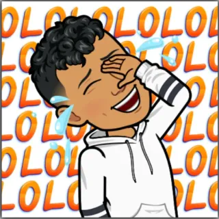 🤣 LOL หัวเราะ, อิโมจิ, ตลก, มีม, bitmoji telegram sticker