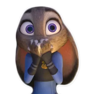 😧 Judy Hopps Zootopia lapin, police, dessin animé, Disney, animal, policier whatsapp sticker