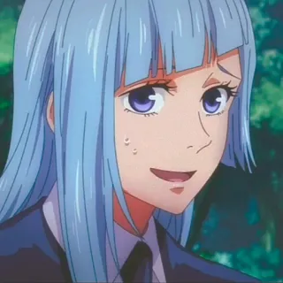 👾 anime, woman, blue hair, anime girl telegram sticker