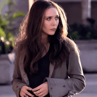 🥂 Wanda Maximoff เอลิซาเบธ โอลเซน, วันด้า แม็กซิมอฟ, สการ์เล็ต วิทช์, มาร์เวล, ซูเปอร์ฮีโร่, ผู้หญิง telegram sticker