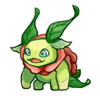 🪲 существо, фэнтези, животное, растение, мультфильм, лист, цветок telegram sticker