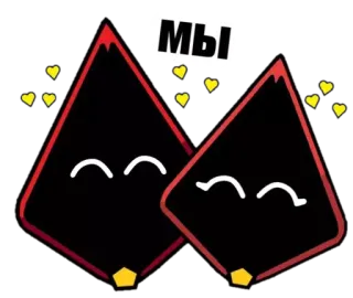 💞 Мы desenho animado, amor, fofo, amizade, animação telegram sticker