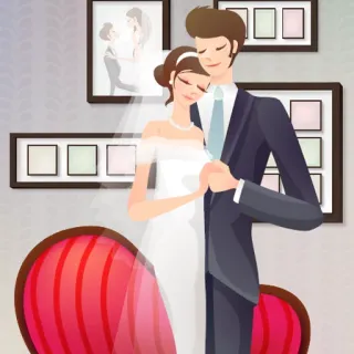 👫 свадьба, пара, любовь, невеста, жених, брак whatsapp sticker