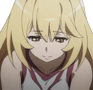 😥 anime, personaje, chica, rubia, ilustración, linda, triste whatsapp sticker