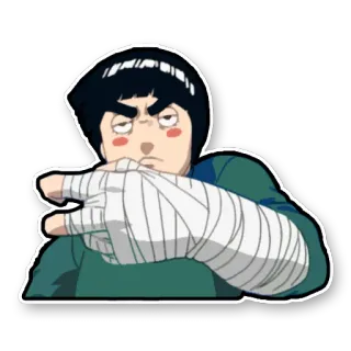 🥴 Rock Lee Naruto Rock Lee, Naruto, Anime, Manga, Ninja, Drôle, Sticker telegram sticker