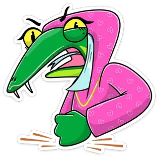 👊 cobra, desenho animado, animal, fofo, engraçado, réptil telegram sticker