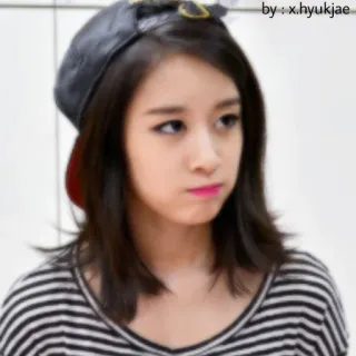 😑 by : x.hyukjae woman, person, kpop, singer, actress, female whatsapp sticker