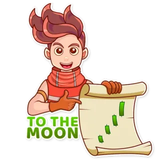 📈 TO THE MOON criptomoeda, finanças, ações, investimento, trading telegram sticker