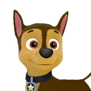 ☺️ Chase Paw Patrol Chase, Paw Patrol, anjing, kartun, polisi, anak anjing telegram sticker