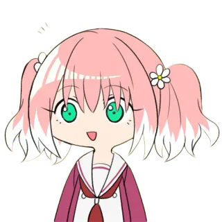 😐 Chica anime, Chibi, Lindo, Dibujo animado, Kawaii telegram sticker