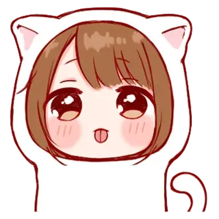 🍬 anime, kawaii, cat girl, cute, sticker, manga, cartoon telegram sticker