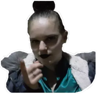 ☝️ mujer, gesto, expresión, retrato, persona, chica telegram sticker