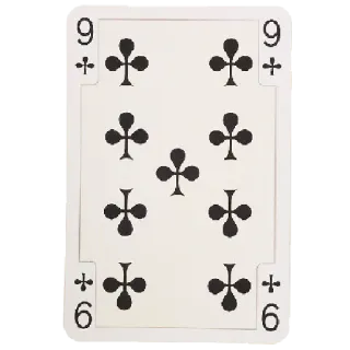 ♣️ Spielkarte, Kartenspiel, Kreuz, Kreuz 9 whatsapp sticker