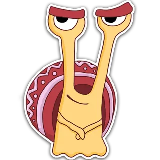 😏 caracol, desenho animado, animal, fofo, engraçado, adesivo telegram sticker