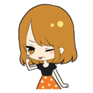 😜 desenho animado, mulher, menina, gesto ofensivo, dedo do meio whatsapp sticker