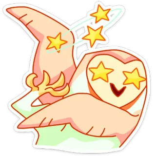 🤩 Hooty The Owl House Hooty, The Owl House, desenho animado, coruja, estrelas, animado telegram sticker