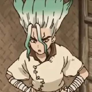 ⏱ Senku Ishigami Dr. Stone anime, manga, Dr. Stone, Senku, character telegram sticker