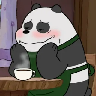 🍑 Panda We Bare Bears Мультфильм, Панда, Медведь, Мы обычные медведи, Милый, Каваий whatsapp sticker