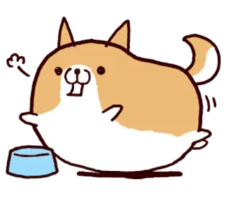 😶 chien, mignon, dessin animé, animal, kawaii, animal de compagnie whatsapp sticker
