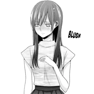 😳 BLUSH Anime, Fille, Manga, Rougir, Mignon, Adolescent whatsapp sticker