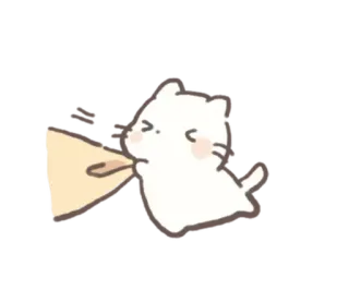 😣 kat, schattig, dier, kitten, blij, deken telegram sticker