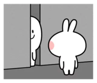 😒 Hase, Kaninchen, Gucken, Süß, Cartoon, Skurril, Tier whatsapp sticker