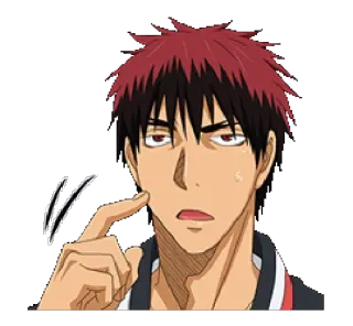😮 Kagami Taiga Kuroko's Basketball Anime, Basketball, Kagami, Taiga, Ernst whatsapp sticker