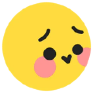 ☺️ Emoji, Lindo, Triste, Sonrojo, Cara, Dibujo animado, Amarillo telegram sticker