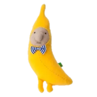 🍌 banana, peluche, giocattolo, personaggio, frutta, cibo telegram sticker