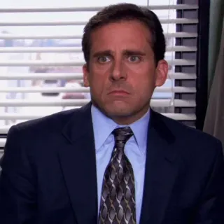 🗞 Michael Scott The Office Büro, Fernseher, Comedy, lustig, geschockt telegram sticker